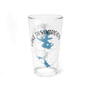 Glass with "Lake Disharoon Georgia" text, blue lake outline, and compass rose design.