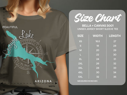 Canyon Lake Arizona Map Design T-Shirt or Sweatshirt