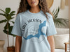 Light blue t-shirt with a compass design and Lake Jackson, Georgia text.