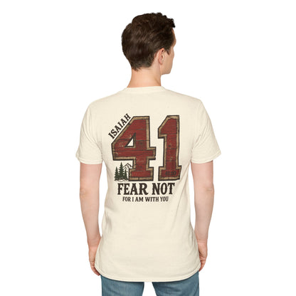 Isaiah 41:10 Fear Not For I am With You Bible Verse Scripture T-Shirt | Sports Jersey | Baptism Gift Rustic Mountain Retro