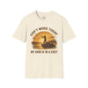 Can't Work Today My Arm Is In A Cast T-Shirt | Funny Fishing Shirt Sunset Design Gift for Anglers and Fisherman
