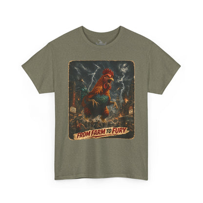 Chicken Shirt From Farm to Table Rooster Pecking Order Shirt, Dinosaur Monster Movie Poster Design, Funny Farm Life