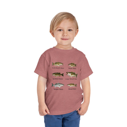 Bass Fish Cute Kids Shirt | Smallmouth, Rock, Spotted, Striper, Largemouth Bass Hipster Fishing Shirt