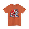 Patriotic Bass Fishing Shirt | American Flag Pride Design on Largemouth Bass with Stars and Stripes Tee for Fourth of July