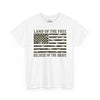 Land of the Free Because of the Brave T-Shirt | American Flag Tee | Patriotic Camo for Veterans and Fourth of July