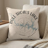 Bull Shoals Lake Arkansas map and compass design on a textured pillow.