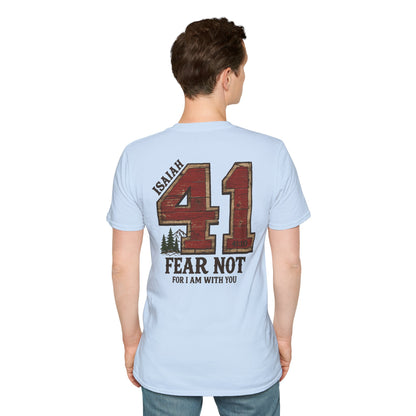Isaiah 41:10 Fear Not For I am With You Bible Verse Scripture T-Shirt | Sports Jersey | Baptism Gift Rustic Mountain Retro