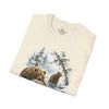 Kodiak Winter Brown Bear Fishing T-Shirt | Wildlife Salmon Catch Nature Lover Tee | Rustic Forest Animal Art Gift Shirt