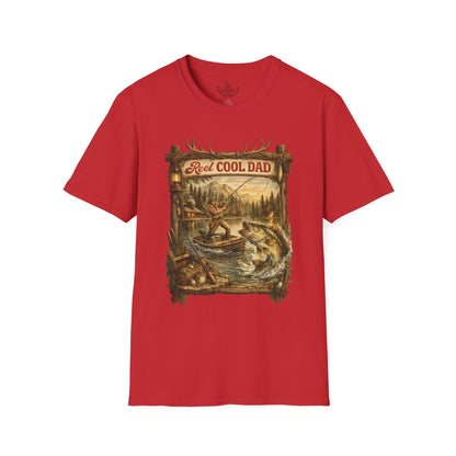 Fishing Shirt Real Reel Cool Dad Joke T-Shirt | Antique Bass Fishing Lake Life Angler Sports Fisherman Gift