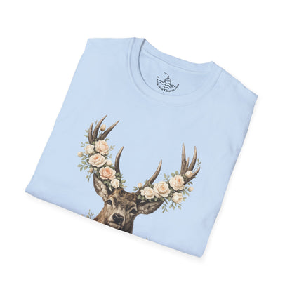 Fear Not Isaiah 41:10 Christian Bible Verse Shirt, Floor Deer Buck Antlers Design, Faith and Religious Gift, Scripture Shirt