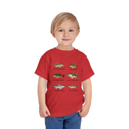 Bass Fish Cute Kids Shirt | Smallmouth, Rock, Spotted, Striper, Largemouth Bass Hipster Fishing Shirt