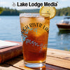 Glass of iced tea with lemon and "Rough River Lake Kentucky" design.