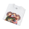 Patriotic Fishing Bass Merica Tastes Like Freedom Ice Cream T-Shirt | Fourth of July Shirt | God Bless America Gift Anglers