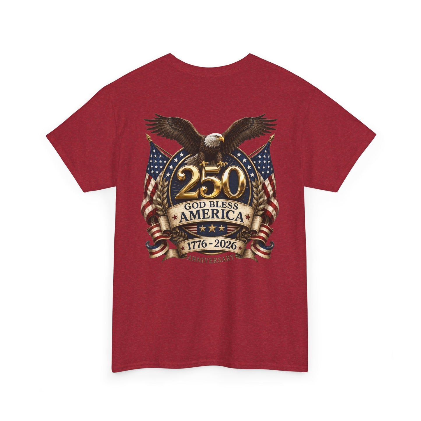 USA 250th Anniversary FREEDOM Shirt | Front and Back Design | Patriotic Fourth of July featuring Bald Eagle American Flag Shirt