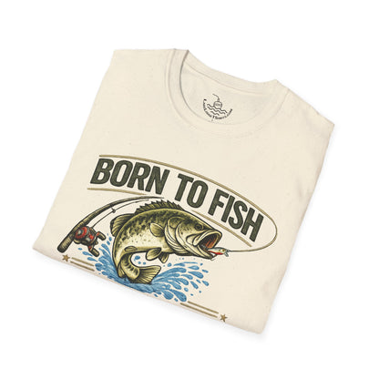 Born to Fish Forced to Work Shirt, Funny Fishing Tee, Fisherman Angler Funny Shirt, Father's Day, Grandpa, New Job Gift