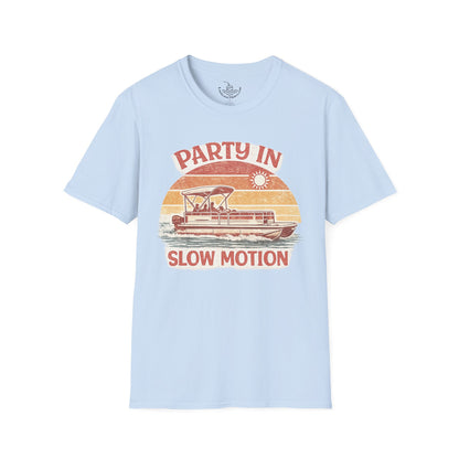 Lake Life Party in Slow Motion Motor Boatin ULTRA SOFT T-Shirt | Retro Shirt for Pontoon Boating Weekend Shirt Gift