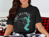 T-shirt with Lake Houston map graphic and compass rose design.