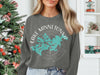 Gray sweatshirt with Lake Minnetonka map and compass design.