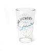 Glass with "Lake Hickory North Carolina" text and compass design.