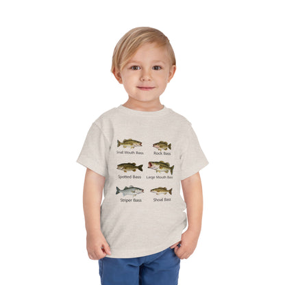 Bass Fish Cute Kids Shirt | Smallmouth, Rock, Spotted, Striper, Largemouth Bass Hipster Fishing Shirt