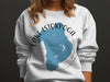 White sweatshirt with Lake Istokpoga Florida map and compass graphic.