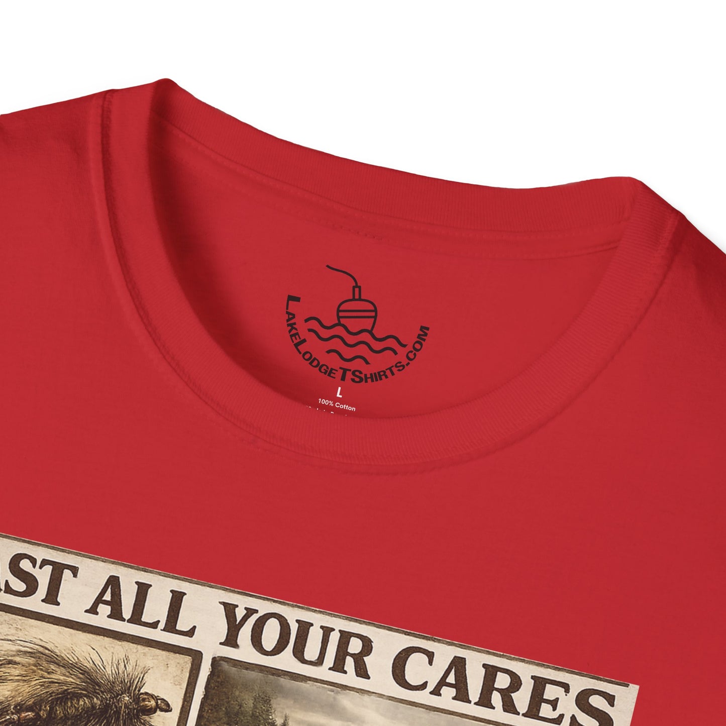 Fly Fishing Cast All Your Cares Upon the Lord Scripture T-Shirt | 1 Peter 5:7 Bible Verse for Fisherman, Father's Day