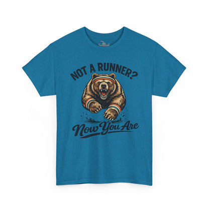 Running Shirt Kodiak Bear Not a Runner Now You Are Tee | Funny Tee for 5k and 10k Races | Walking Aerobics Workout Shirt