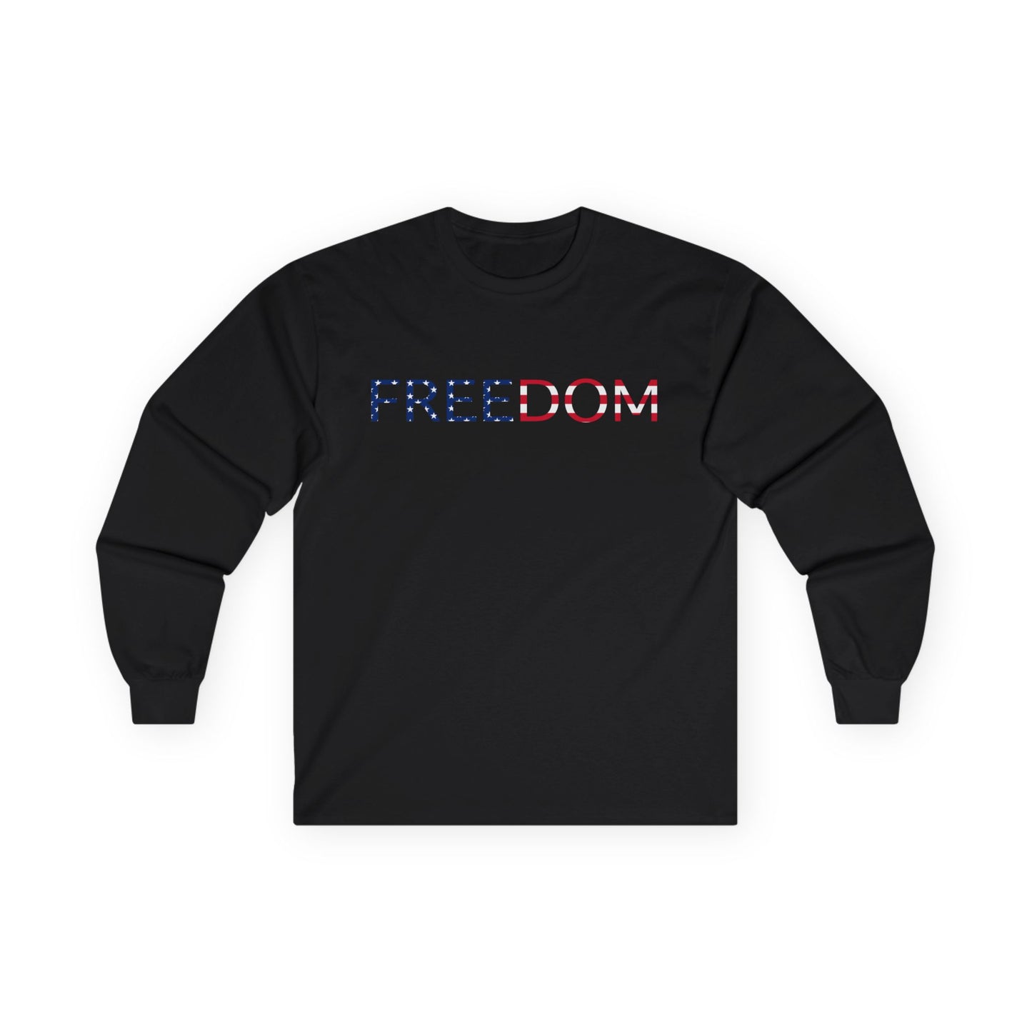 USA 250th Anniversary FREEDOM Long Sleeve Shirt | Front and Back Design | Patriotic July 4th Bald Eagle American Flag