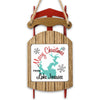 Sled ornament with "Merry Christmas from Lake Jocassee" text and snowflakes.