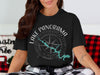 Black t-shirt with "Lake Panorama" text and lake graphic over compass rose.