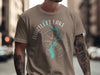 T-shirt with Bartlett Lake Arizona map and compass design.