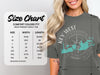 Comfort Colors 1717 size chart for heavyweight adult tee, measured in inches.