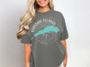 Kiawah Island South Carolina map with compass graphic on grey t-shirt