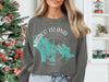 Gray sweatshirt with Marco Island Florida graphic featuring a compass and island silhouette.