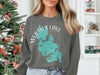 Grey sweatshirt with Webster Lake Massachusetts map and compass design.