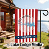 Garden flag with red and white stripes, "Lake Murray South Carolina" and "The Smith Family".