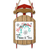 Wooden sled Christmas ornament with "Merry Christmas from Pomme de Terre" text.