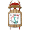 Sled ornament with "Merry Christmas from Perry Lake" text and lake graphic.