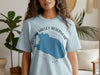 Light blue t-shirt with "Round Valley Reservoir New Jersey" map graphic.