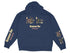 Navy blue hoodie with "Lake life Georgian Bay Ontario" graphic and nautical accents.