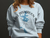 Light blue sweatshirt with "Lake Disharoon Georgia" text, a compass, and lake outline.