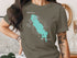Gull Lake Michigan map on a brown t-shirt.