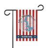 Garden flag with red and white stripes, Lake Wappapello map, and "The Smith Family".