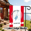 Custom Balsam Lake Ontario flag with compass and family name "The Smith Family".