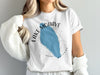 White t-shirt with blue Lake Mohave map graphic and compass rose.