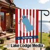 Personalized garden flag featuring Cain Lake, Washington, and "The Smith Family".