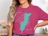Trout Lake New York map on pink t-shirt.