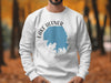 White sweatshirt with blue Lake Hefner map and Oklahoma text.