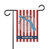 Garden flag with red and white stripes, Eklutna Lake map, Alaska text, and "The Smith Family".