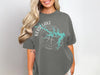 Grey t-shirt with Kerr Lake Virginia map and compass design.